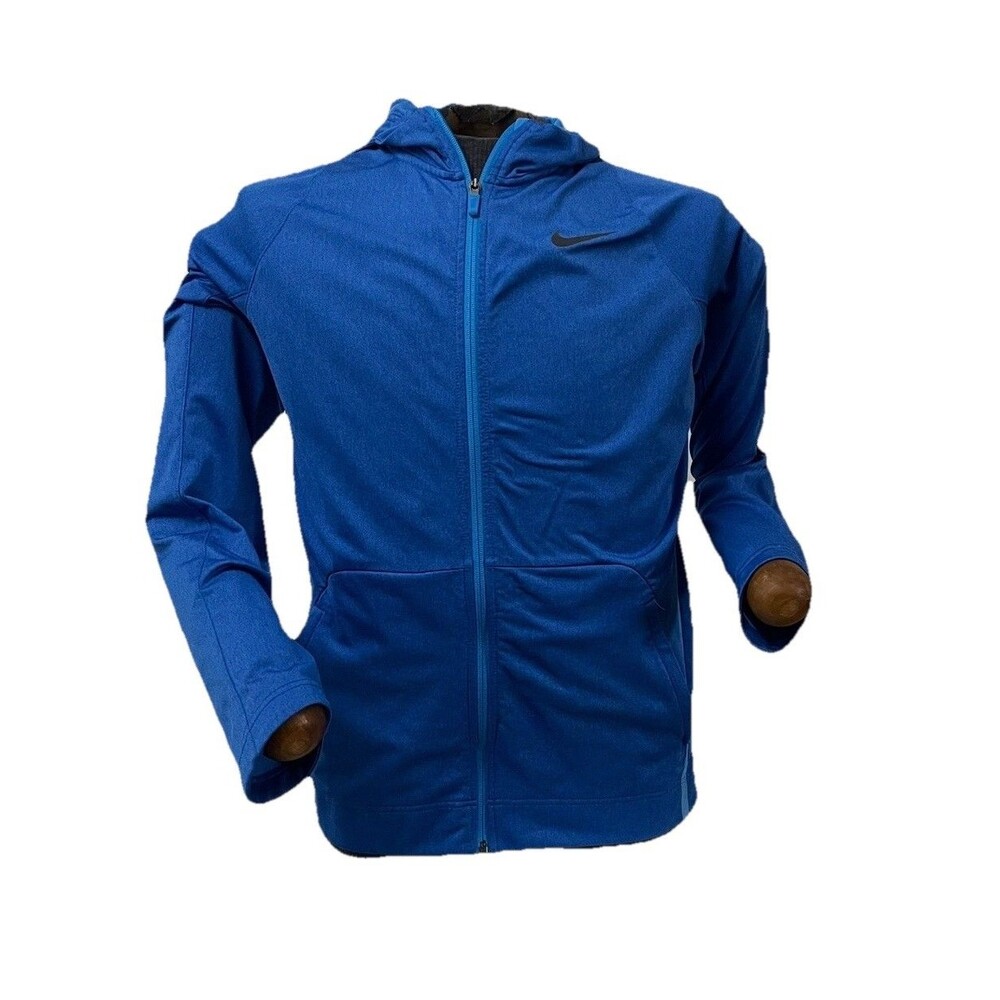 Nike Dri-Fit Full Zip Mens Showtime Hoodie‎ Navy Blue NBA Large